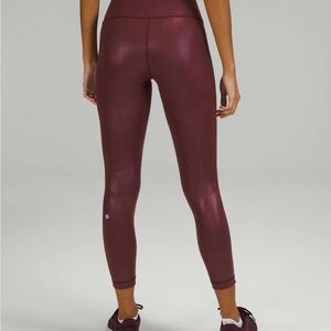 Lululemon Wunder Train High-Rise Tight 25” Foil Leggings size 2